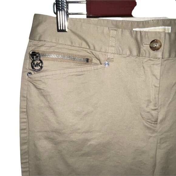 Michael Kors Gramercy Fit Tan Khaki Chino Pants Women's Size 6 - Picture 2 of 7